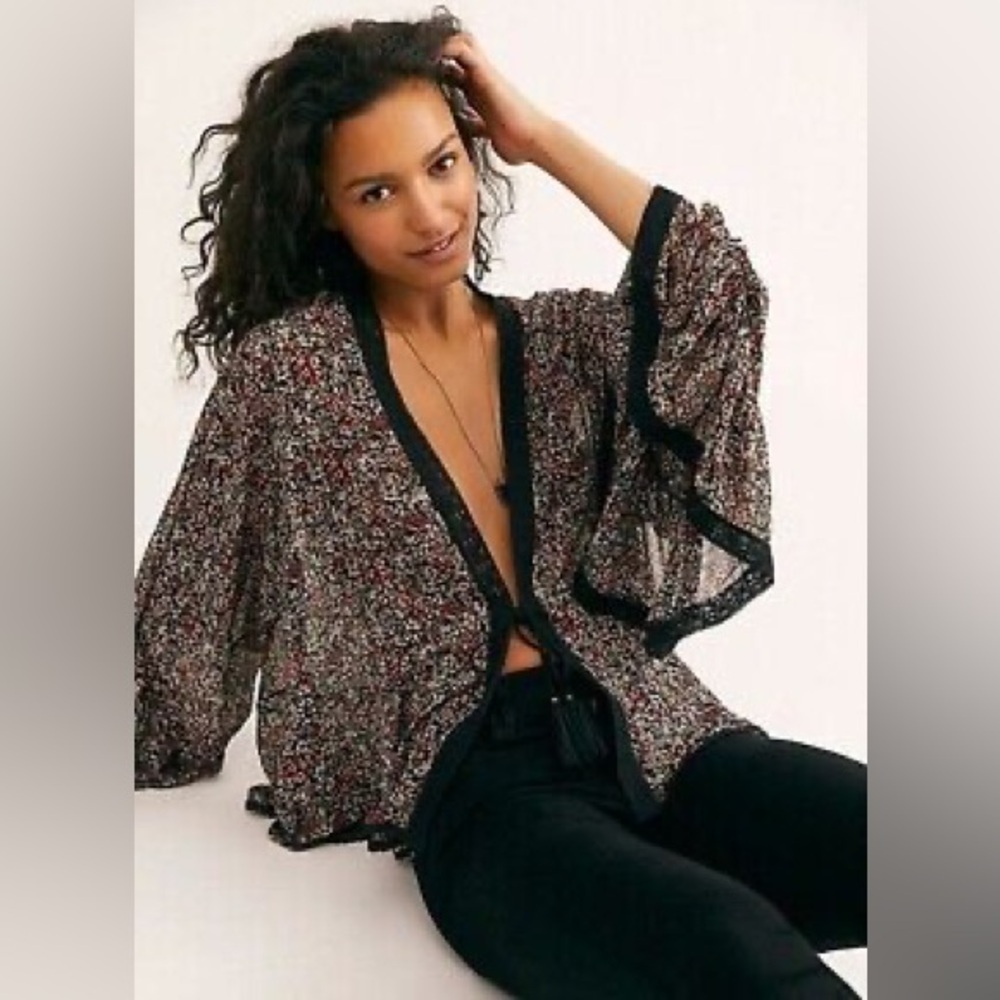 Free People | Lola Kimono | Black Combo | XS